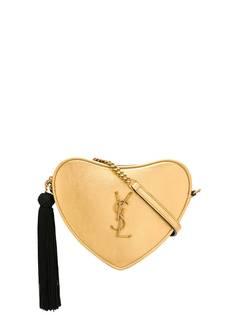 Saint Laurent сумка в форме сердца с эффектом металлик