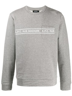 A.P.C. logo print sweatshirt