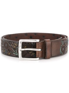 Orciani embossed floral print belt