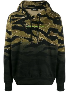Diesel camouflage tie-dye print hoodie