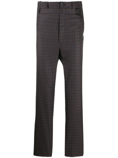 Maison Mihara Yasuhiro belted check print trousers