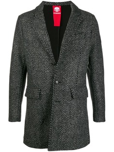 Hydrogen herringbone print coat