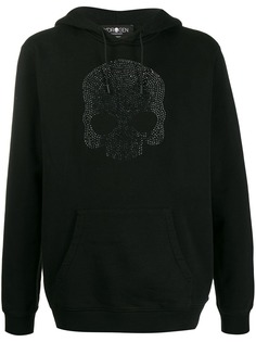 Hydrogen rhinestone skull hoodie