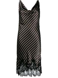 Gold Hawk Stripe slip dress