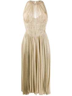 Maria Lucia Hohan metallic sheen pleated dress