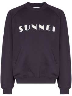 Sunnei textured logo sweatshirt