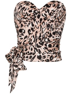 Alexandre Vauthier leopard print bustier top