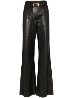 Nanushka belted flared trousers