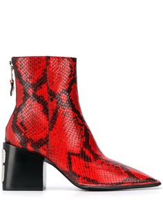 Alexander Wang snakeskin pattern ankle boots