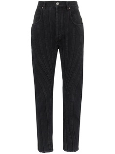 Mugler seam detail high waist jeans