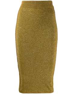 Forte Forte metallic finish knitted pencil skirt