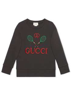 Gucci Kids толстовка с вышитым логотипом