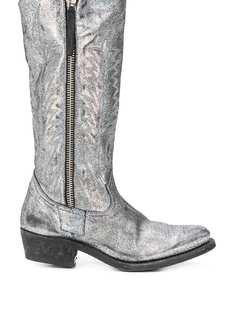 Golden Goose сапоги Golden Zip с металлическим отблеском