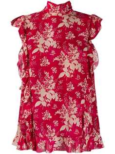Red Valentino блузка без рукавов с цветочным принтом
