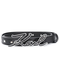 Karl Lagerfeld ремень K/Signature с заклепками