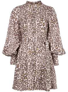 Zimmermann платье Sabotage с леопардовым принтом