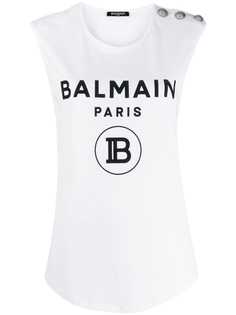 Balmain топ без рукавов с логотипом