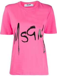 MSGM футболка с логотипом