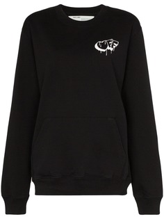 Off-White толстовка с логотипом в стиле граффити