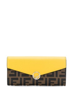 Fendi кошелек с монограммой и клапаном