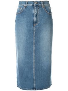 MSGM джинсовая юбка миди