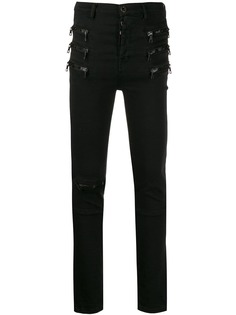 Unravel Project multi-zip skinny jeans