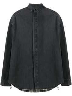 Juun.J plaid detailed shirt jacket