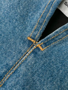 Saint Laurent джинсовое платье без бретелей