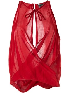 Ann Demeulemeester draped voile blouse