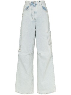 Off-White skater style distressed jeans