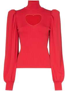 MSGM heart cutout knitted jumper