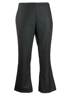 Berwich cropped kick-flare trousers