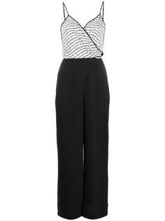 Diane von Furstenberg logo print wrap jumpsuit