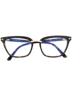 Tom Ford Eyewear очки в прямоугольной оправе черепаховой расцветки