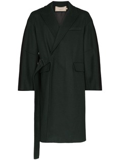 Maison Kitsuné two-tone wrap-around coat