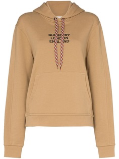 Burberry Poulter logo embroidered hoodie