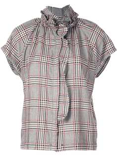 A Shirt Thing блузка в клетку с оборками