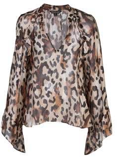 Rachel Zoe блузка с леопардовым принтом
