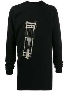 Rick Owens DRKSHDW long printed sweatshirt