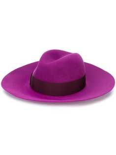 Borsalino ribbon-detail fedora hat