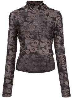 Eckhaus Latta sheer floral top