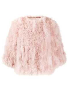 Yves Salomon feathered short jacket