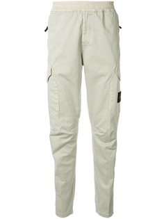 Stone Island logo patch straight-leg trousers