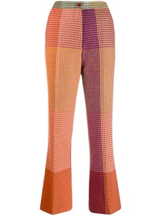 Etro herribone panelled flared trousers