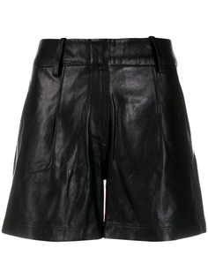 Arma loose fit leather shorts