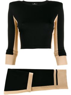Elisabetta Franchi cropped colourblock jumper