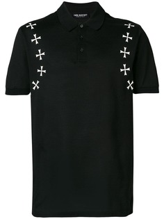 Neil Barrett рубашка-поло с принтом крестов