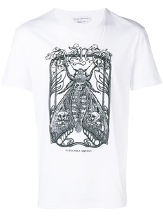 Alexander McQueen moth embroidered T-shirt