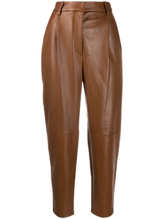Antonelli tapered leather trousers