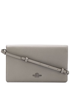 Coach pebbled foldover crossbody bag
